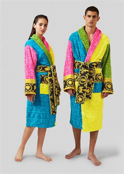 colorful versace robe|versace his and hers robes.